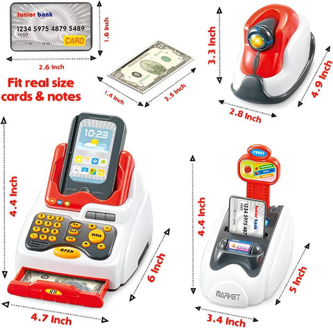 Cash Register with Scanner, Play Cash Register, Credit Reader  | 668-92