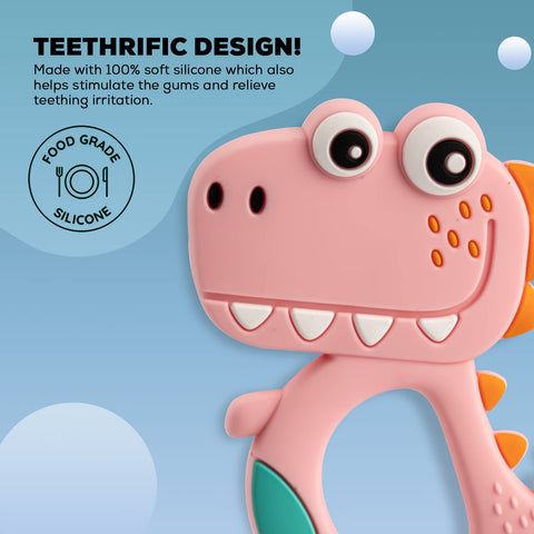 Silicone Teether for Baby, BPA Free 100% Food Grade Silicone Teether for Babies to Soothe Their Gums, Easy to Grasp Chew, Teething Toy | BYIE430