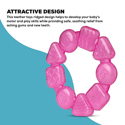 Teddy Natural Gel Silicone Teether for Babies to Soothe Their Gums, Bpa Free Food Grade Easy Teething & Chewing Toys for Babies ( PACK OF 1 ) | BYIE161