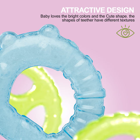 Natural Silicon Teether for Babies, Non-Toxic Food Grade, BPA-Free Silicon Teether for Infants, Freeze Safe Easy Teething & Chewing Play Toys for Baby | BYIE160