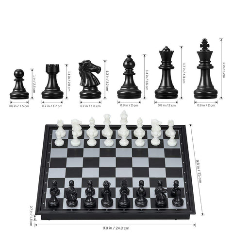 Magnetic Educational Chess Board Set with Folding Chess Board | NEQX-5677