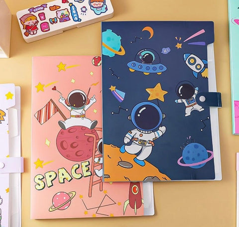 Cartoon Printed File Storage Folder || A4 Test Paper Sorting Storage Folder | KQ9101