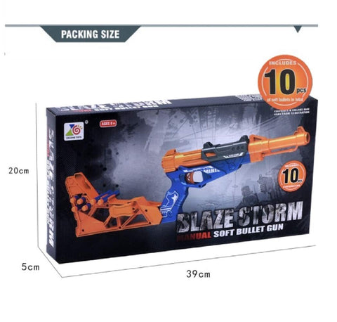 Blaze Storm Soft Bullet Gun with 10 Foam Bullets | ZC7095