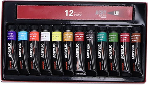 12 Colors Acrylic Tube Quality | GBT-1417