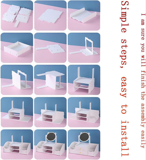 Wooden Organizer With Mirror | DS-3344NN