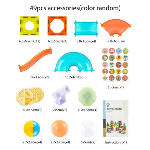 Light Magnetic Tiles 49 Pcs - Building Blocks | NE230049