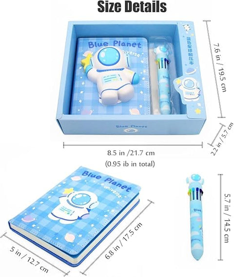 ASTRONAUT NOTEBOOK WITH 10 COLOR PEN | NB-KBX-2090-AT