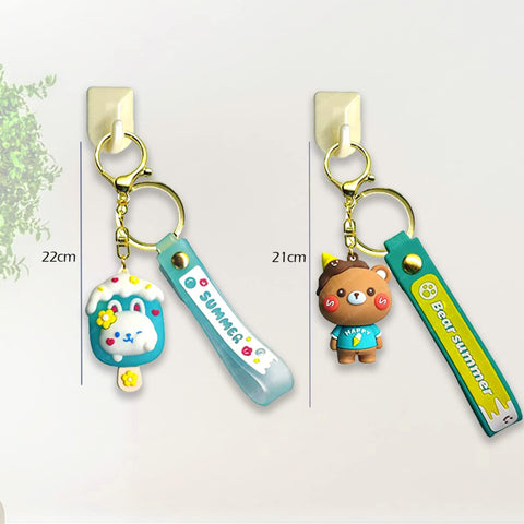 3D Fancy Rubber Keychain | KQ0707IM/BR | COLOR MAY VERY