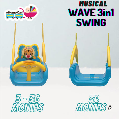 3-in-1 Wave Adjustable Baby Swing Toy for Indoor and Outdoor | LOFSW-120