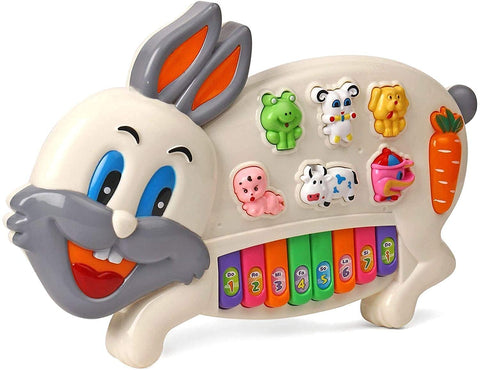 Baby Rabbit Piano Musical Toy with Animal Sound Flash Lights | 3300