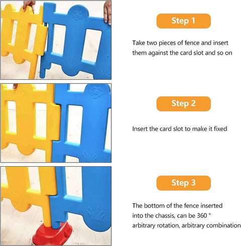 Play Junction Safety Fence Guards and Gates Pack of 6pcs | INT426 ( COLOR MAY VERY )