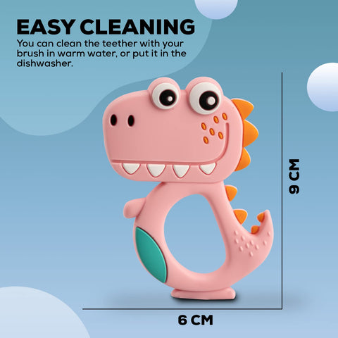 Silicone Teether for Baby, BPA Free 100% Food Grade Silicone Teether for Babies to Soothe Their Gums, Easy to Grasp Chew, Teething Toy | BYIE430