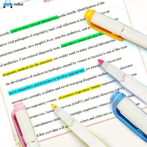 Twin Tip Highlighters - 5 Pcs Aesthetic Highlighters Pastel | HMC-9011-5