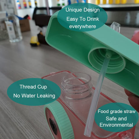 Camera-Shaped Straw Cups Bottle | GBT-319