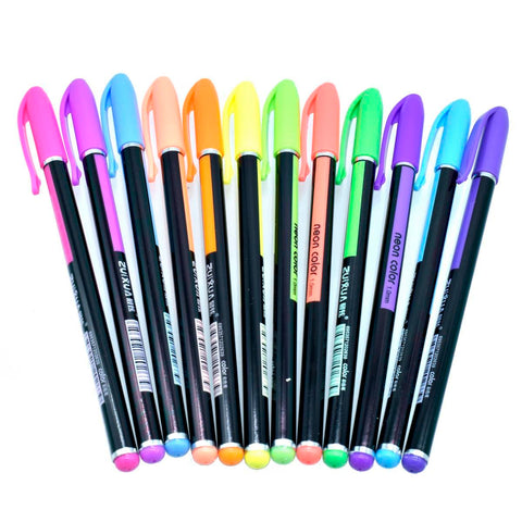 Neon Pens for Drawing Sketching | (Glitter Pen Neon Color 24Pcs Set)| HG6107-24
