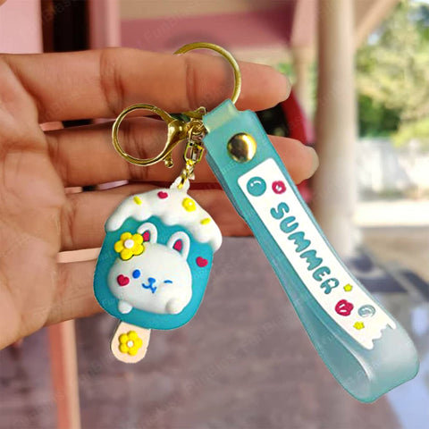 3D Fancy Rubber Keychain | KQ0707IM/BR | COLOR MAY VERY