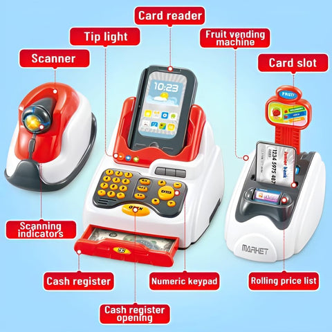 Cash Register with Scanner, Play Cash Register, Credit Reader  | 668-92
