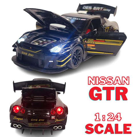1:24 Scale Pull Back Die Cast Nissan GTR Schaffer Car | LMI-CZ128B