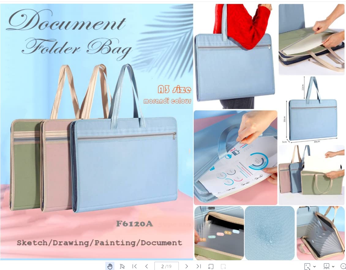 Portable 13 Pockets Expandable File Folders | F6120A | Color may very ...
