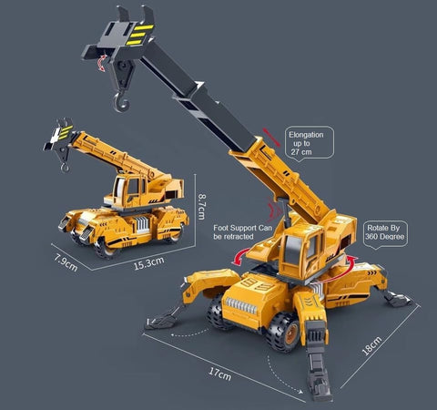 Friction Powered Lifting Crane with Cable 360 Degree Rotating Towing Crane | LO706-38