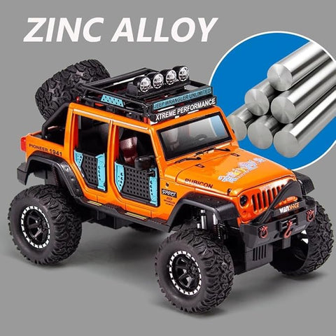 Die Cast Jeep Wrangler Rubicon Model Toy Car | 2412B