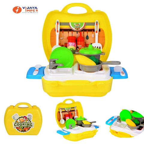 Ultimate Kid Chef Bring Along 26 PCS Kitchen Cooking Suitcase Set | LM-2516(LM202)