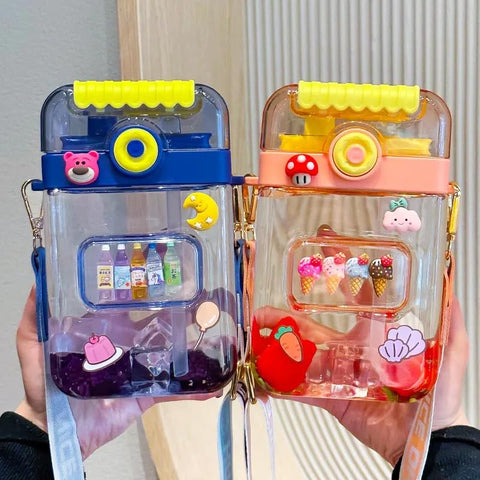 Plastic Split Dividing Cup | 850 ml Cute Bottle | Assorted | GBT-CZMX-10065