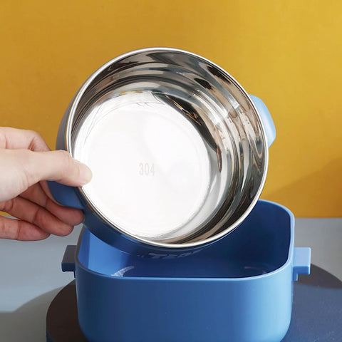 Lunch Box with  Spoon & Scissor Leak Proof 800 ML  (Food Grade PP Plastic) | assorted | GBR-735