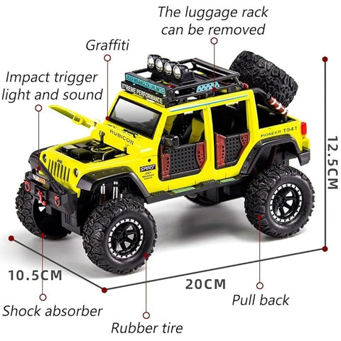 Die Cast Jeep Wrangler Rubicon Model Toy Car | 2412B