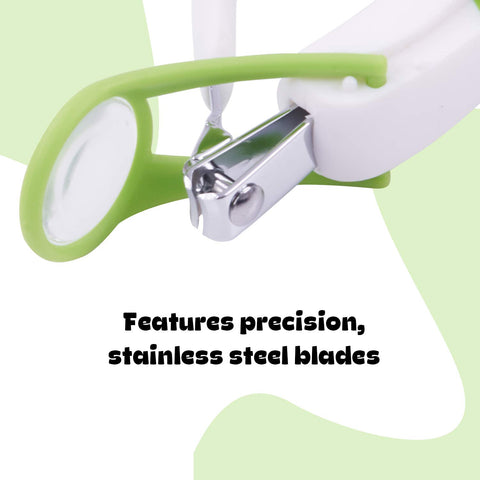 Baby Nail Clipper with Magnifier Zoom Lens, Safety Nail Cutter for New Born Babies Infant Toddler, Manicure Pedicure Care | BYIE116