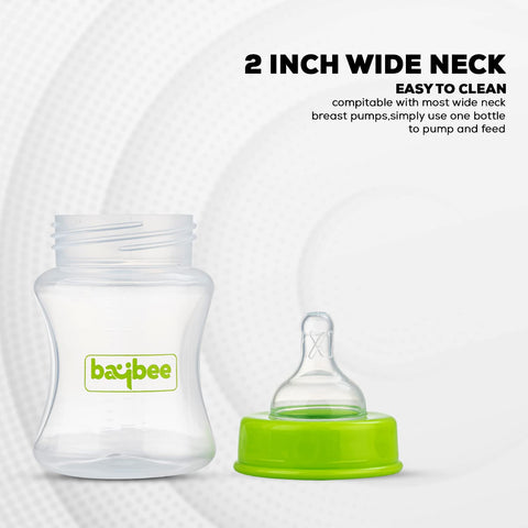 Natural Flow Baby Feeding Bottle, Leak Proof Milk Feeding Bottle for New Born - 60 ml | BYIE506