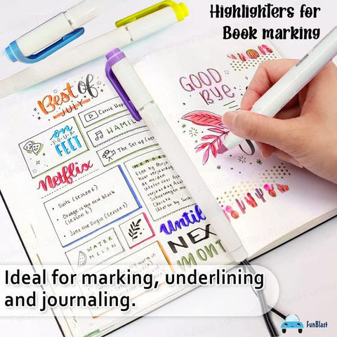 Twin Tip Highlighters - 5 Pcs Aesthetic Highlighters Pastel | HMC-9011-5