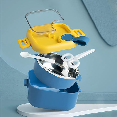 Lunch Box with  Spoon & Scissor Leak Proof 800 ML  (Food Grade PP Plastic) | assorted | GBR-735