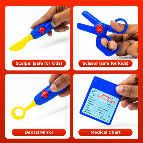 Doctor Medical Kit Toys with 8 Different Medical Instruments Along with Portable Medical Clinic Suitcase | 2060