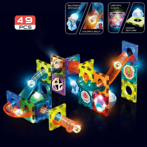 Light Magnetic Tiles 49 Pcs - Building Blocks | NE230049