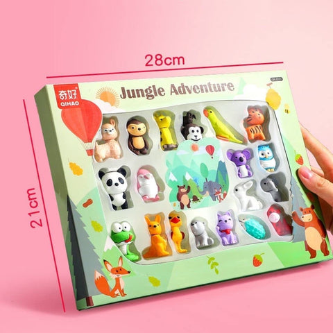 Jungle Adventure Erasers (Pack of 19 Pcs; Assorted Color) | GBT-QH8220