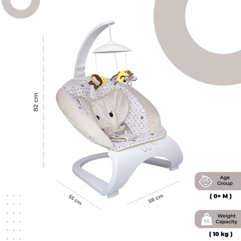 Kidiphant Bouncer with Soothing Vibration and Music, Touch Control Panel for Soothing Music and Control The Vibration | 88959/958/961