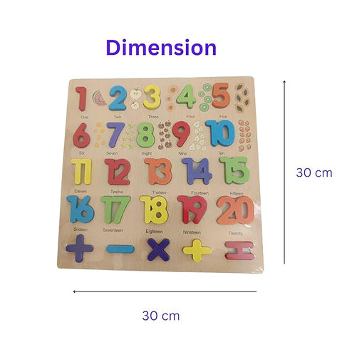 WOODEN NUMBER AND MATH SYMBOL PUZZLE | WN-1022