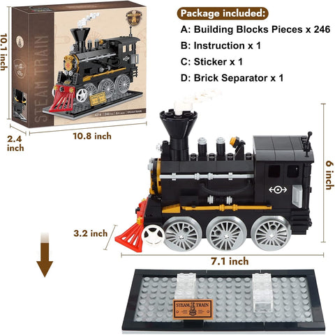 COGO City Steam Train Construction Toy 4214