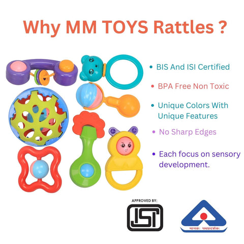 Baby Rattles 7PCS Combo 2 Ball | INA014I2