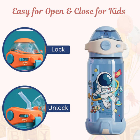 Leak-Proof Locking Flip Lid Sipper Bottle | GBT-3279 | COLOR AND DESIGN MAY VERY