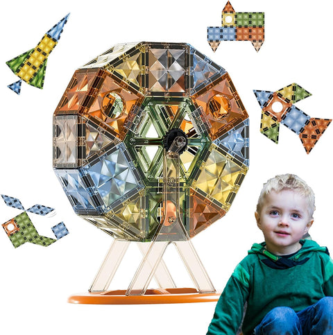 Magnetic Tiles 55 Pcs Magnet Building Blocks Educational (55 PCS) | NE990255