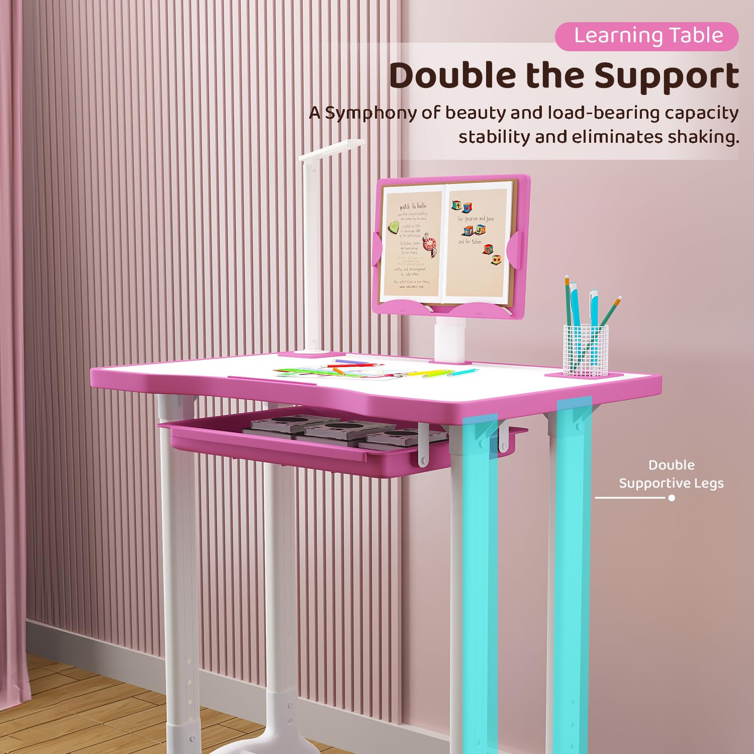 Smart Kids Study Table (with LED LAMP) | K01– KidsROAR
