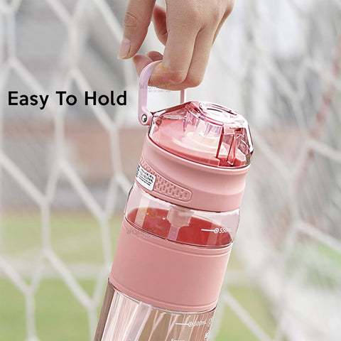 Plastic Transperant Sipper Water Bottle |  690 ml (Pack of 1, Multicolor) | GBT-406