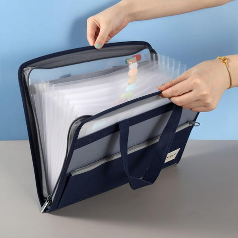 File Folder with Handle and Zipper Lock – Folders for Documents | F6213