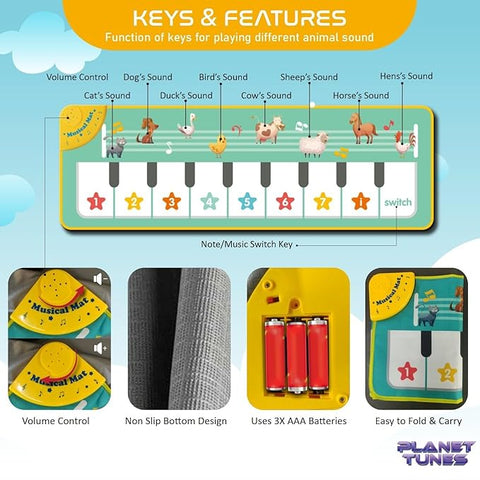 3 in 1 Rock n Roll Piano Mat | RRPM121