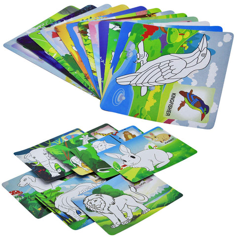 2IN1 COLOUR N WIPE ANIMAL BIRDS | EK-247