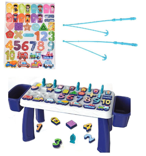 Education Table 5 in 1 Early Learning Shape Matching Magnetic Fishing Table | 559-F