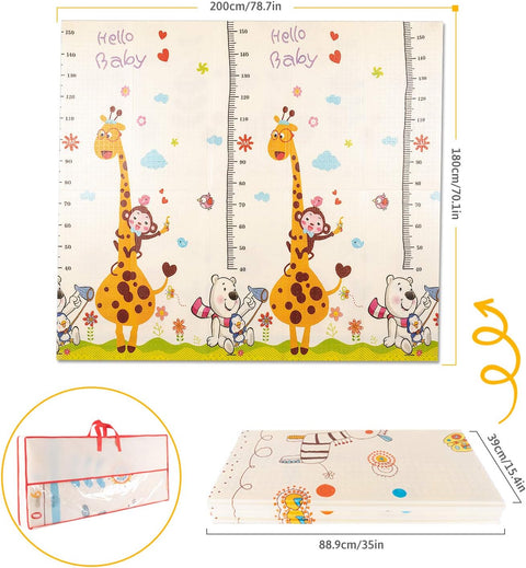 Mat Foldable Baby Playmat Extra Large | FL-13 ( PRINTS MAY VERY ) 180* 200 cm