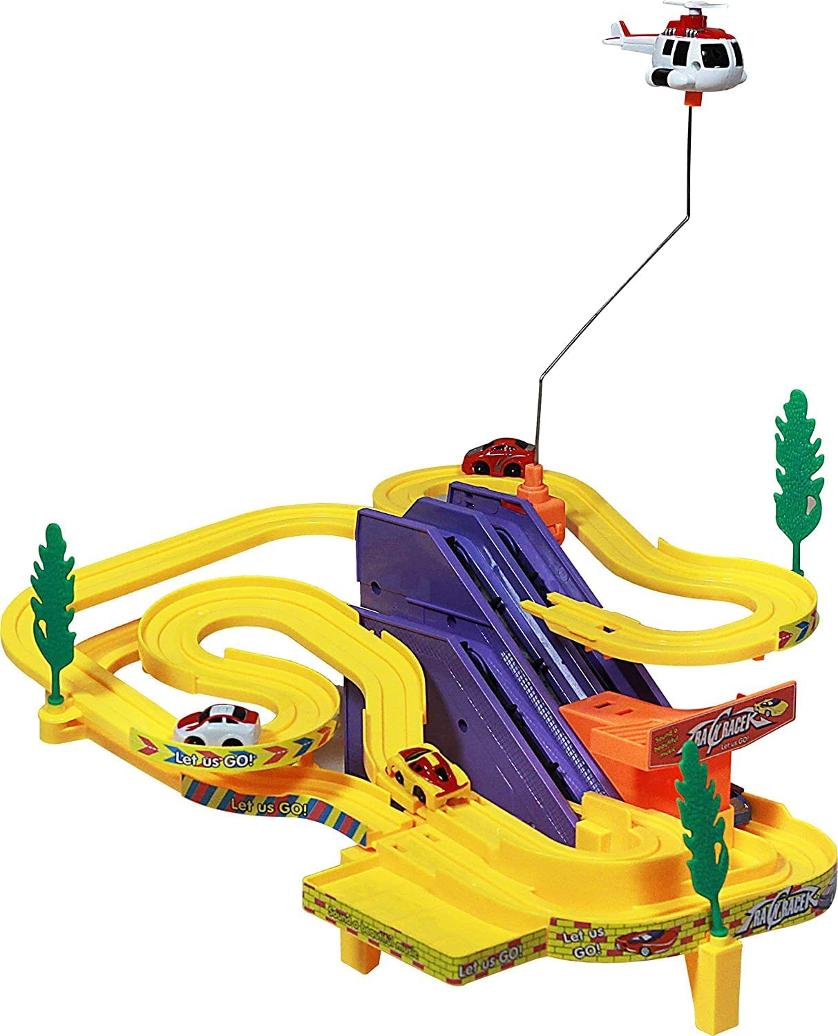 Track Racer Racing Car Set With 4 Miniature Cars Rotating | 1003– KidsROAR
